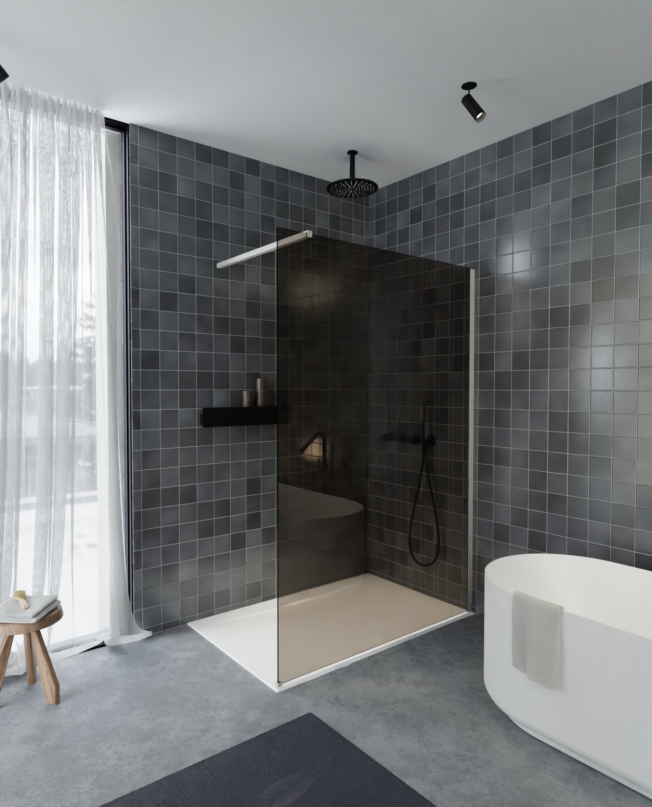 glas voor douchewand