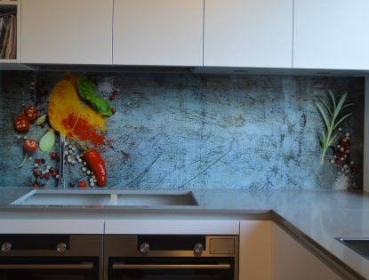 glas keukenwand