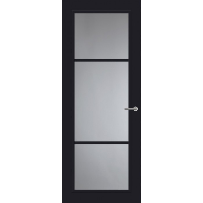deur met glas zwart