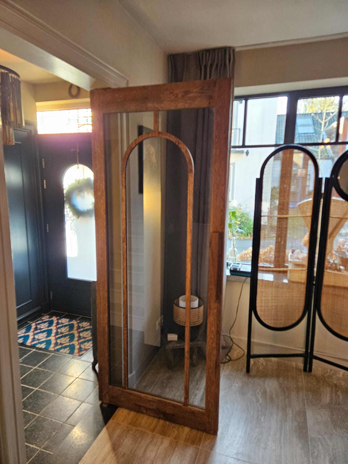 houten deur met glas op maat